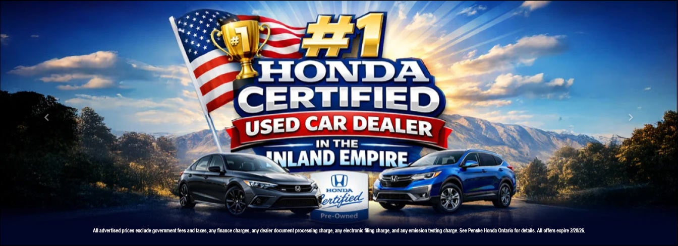 #1 Honda Certified Used Car Dealer in the Inland Empire