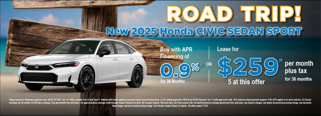 NEW 2025 HONDA CIVIC SEDAN SPORT OFFER