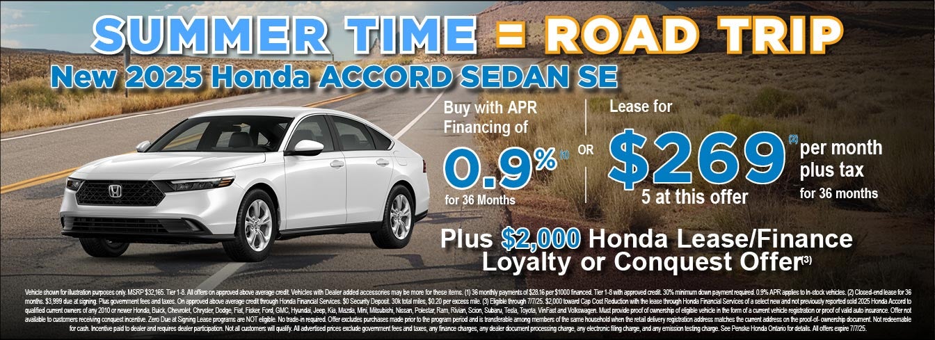 NEW 2025 HONDA ACCORD SEDAN SE OFFER
