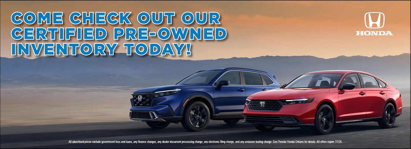 COME CHECK OUT OUR CERTIFIED PRE-OWNED INVENTORY TODAY