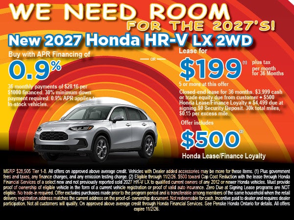 New Honda HR-V LX