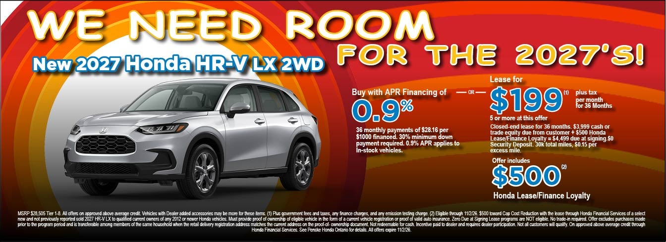New Honda HR-V LX