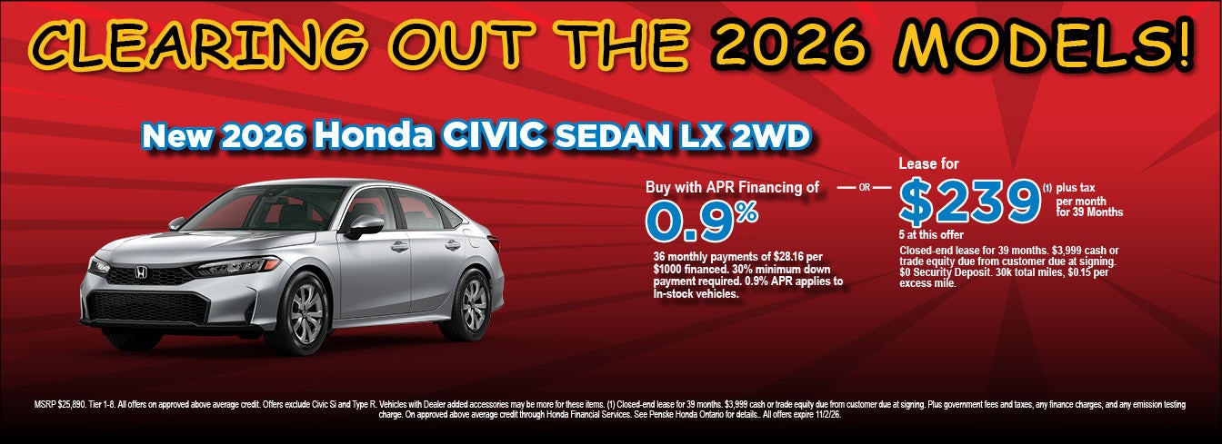 New Honda Civic Sedan LX