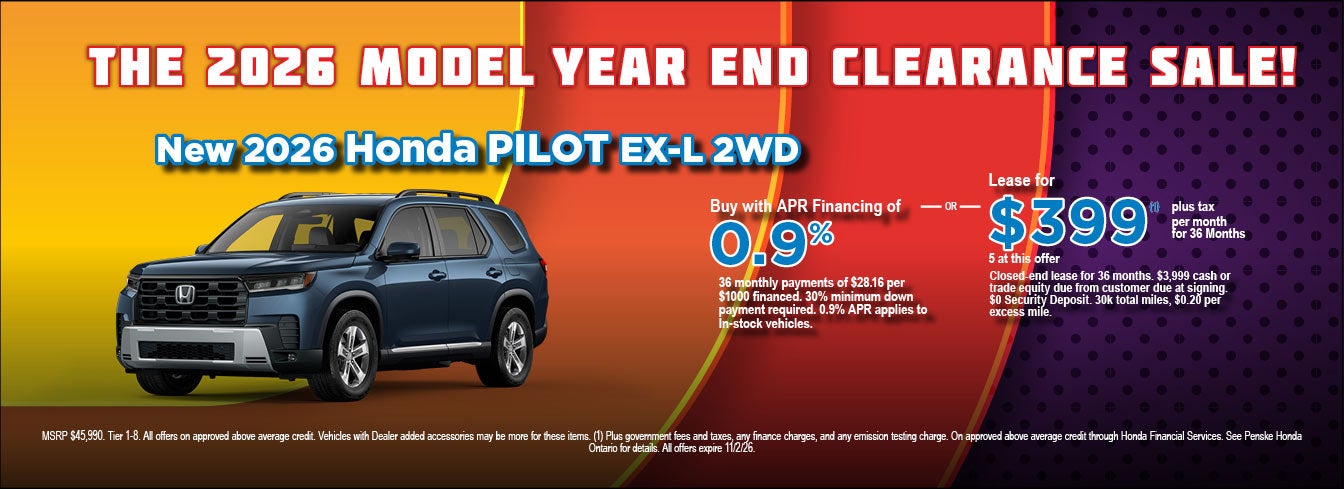 New Honda Pilot Ex-L