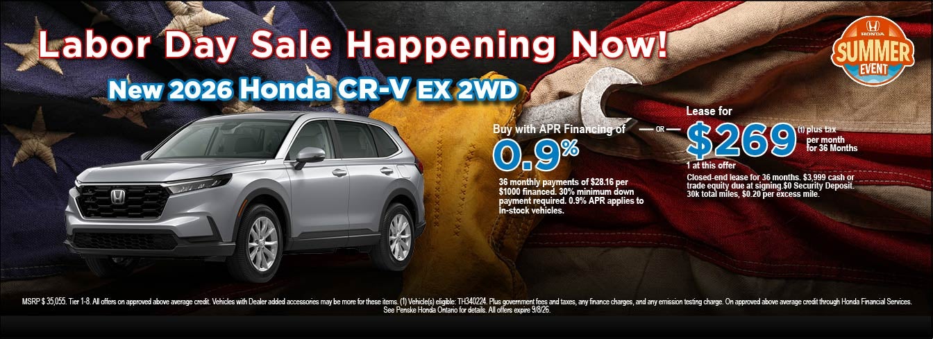 New 2026 Honda CR-V APR/Lease Offer
