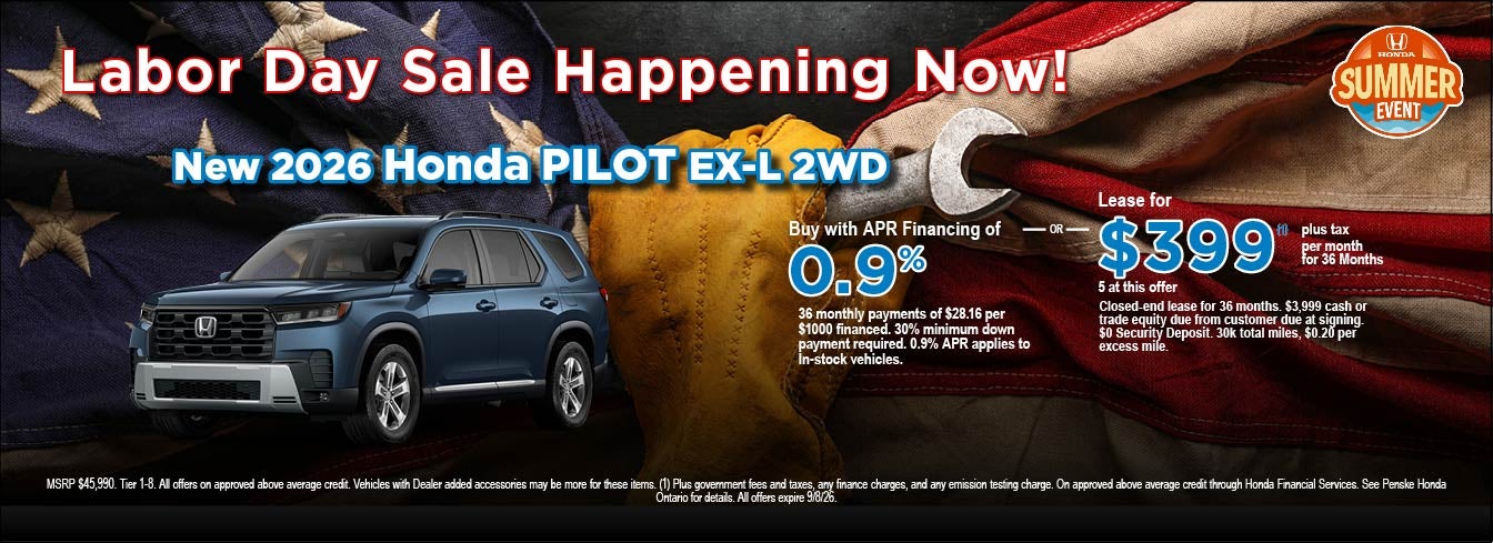 New 2026 Honda Pilot APR/Lease Offer