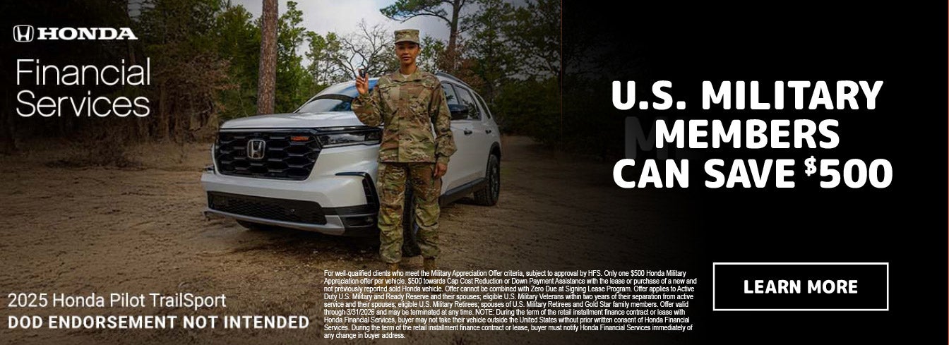 U.S. Military Members can save $500