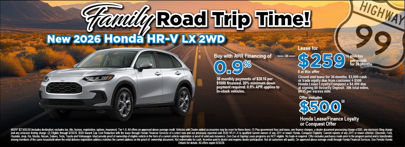New 2026 Honda HR-V LX 2WD