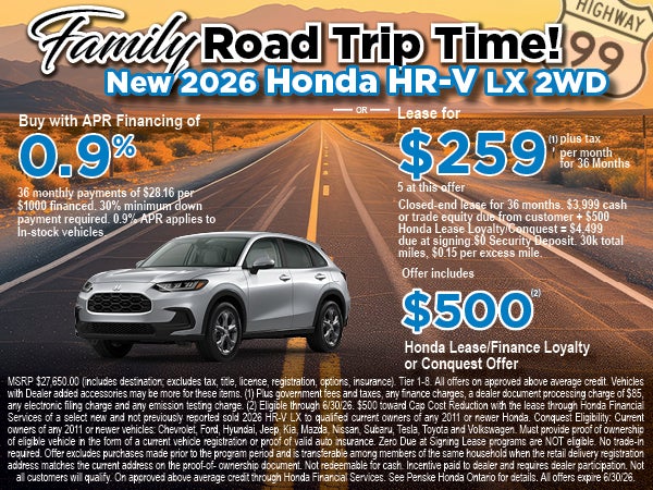 New 2026 Honda HR-V LX 2WD