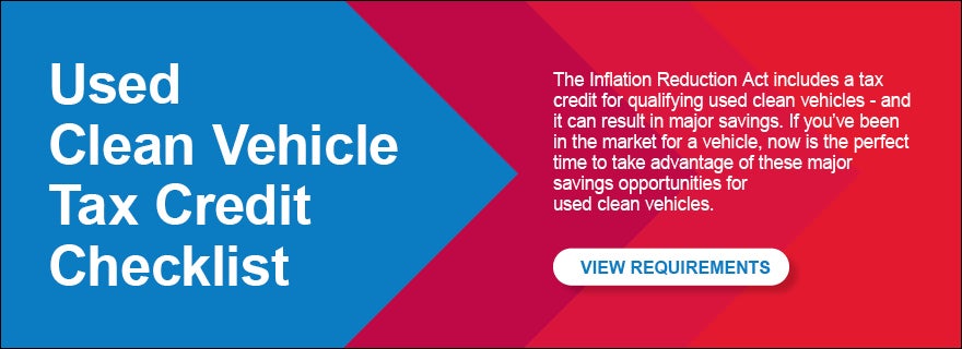 Used Clean Vehicle Tax Credit Checklist