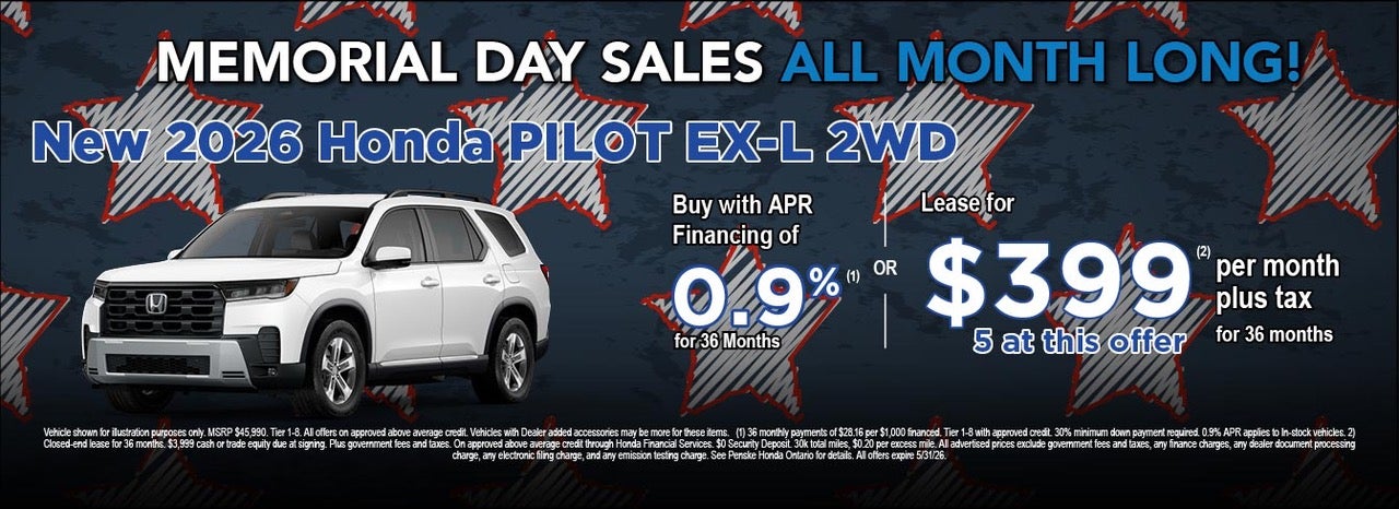 New 2026 Honda Pilot EX-L 2WD